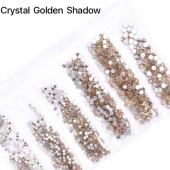 Premium NHF Crystal Golden Shadow - светло-золотой ss3 - ss12 (набор) 1440шт стекло