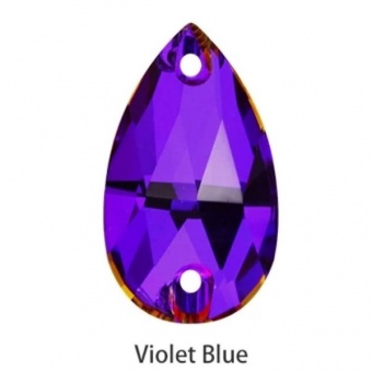 Пришивные стразы Капля цвет Violet Blue - сине-фиолетовый (хрусталь Ю.Корея)